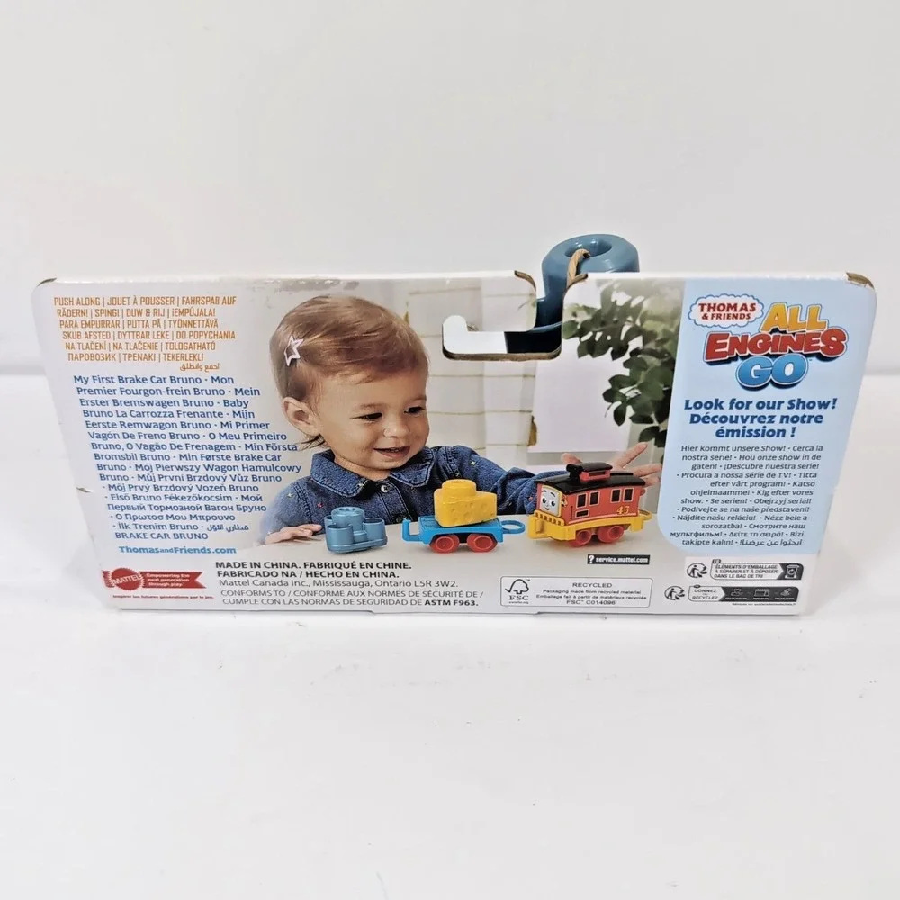 Thomas & Friends My First Brake Car Bruno Train Push Along w/ Stacking Cargo NEW